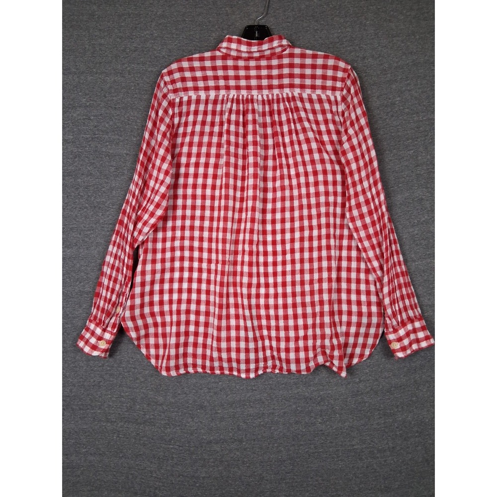 Ralph Lauren Denim Supply Womens Shirt Red Gingham Check Gauze Utility Prairie - Picture 8 of 9